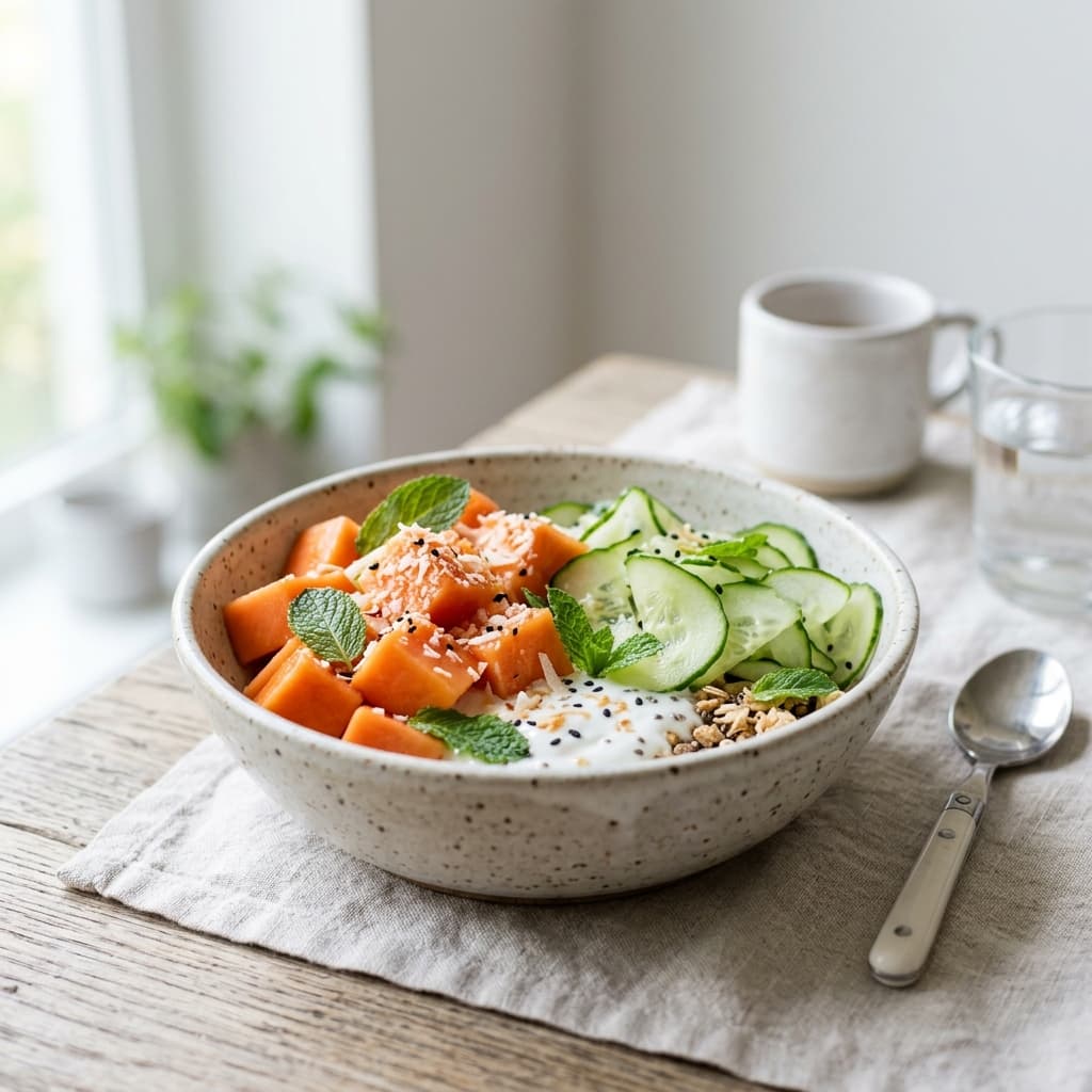 Papaya Cucumber Morning Bowl