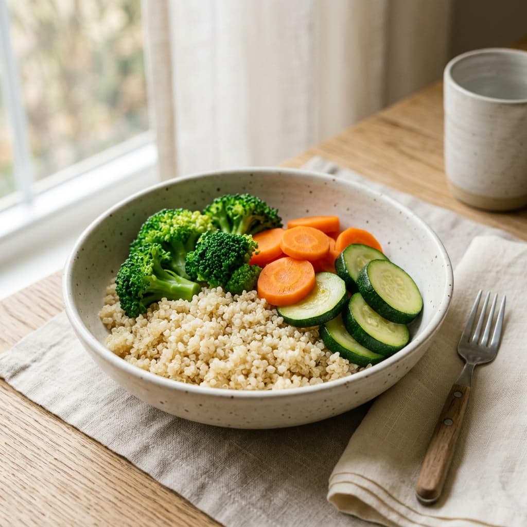 Quinoa Steamed Veggie Bowl