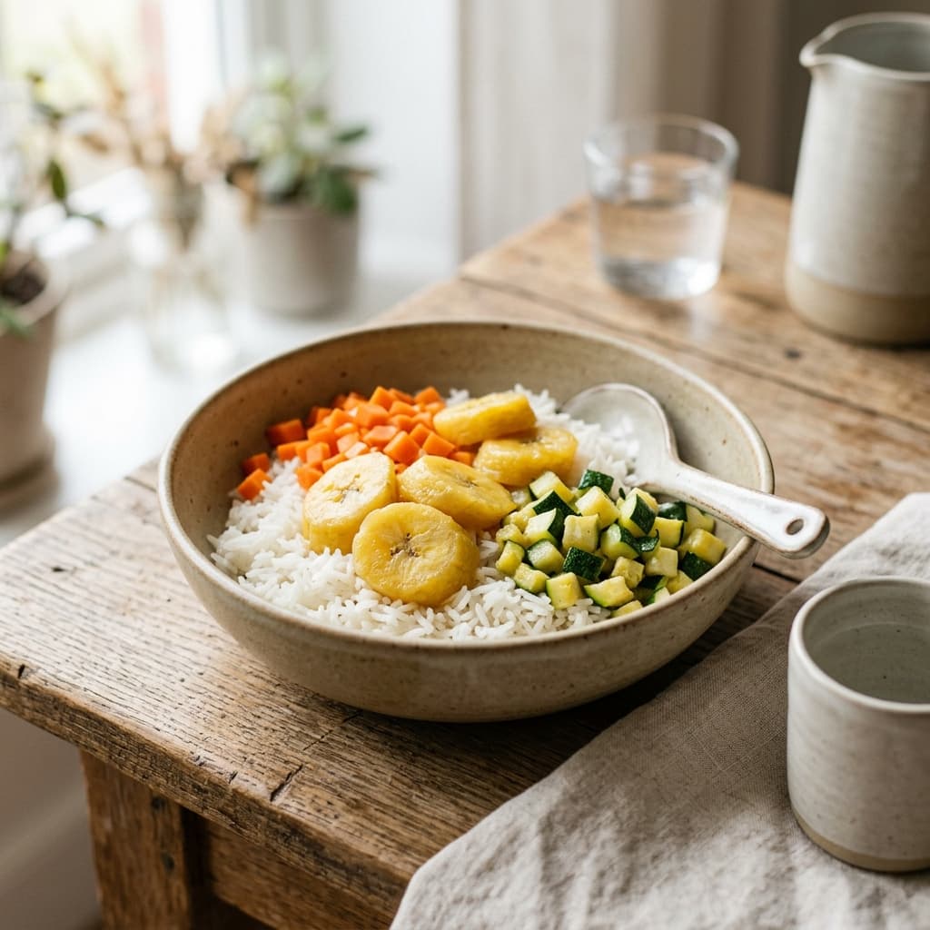 Simple Plantain Rice Bowl